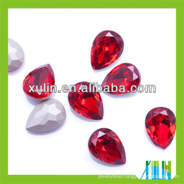 High quality rhinestones teardrop fancy stones for garment10*14mm